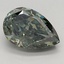 2.58 Ct. Fancy Vivid Bluish Green Pear Lab Grown Diamond