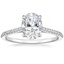 18K White Gold Luxe Dawn Diamond Ring, smalltop view