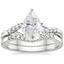 18KW Moissanite Chamise Diamond Bridal Set, smalltop view