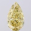 10.13 Ct. Fancy Intense Yellow Pear Lab Grown Diamond