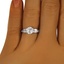 The Klarika Ring, smallzoomed in top view on a hand
