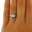 The Taormina Ring, smalltop view on a hand