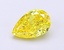 1.08 Ct. Fancy Vivid  Yellow Pear Lab Grown Diamond