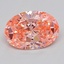 0.60 Ct. Fancy Vivid  Pink Oval Lab Grown Diamond