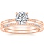 14K Rose Gold Laurel Diamond Bridal Set