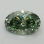 1.61 Ct. Fancy Vivid Green Oval Lab Grown Diamond