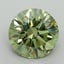 1.53 Ct. Fancy Vivid Green Round Lab Grown Diamond