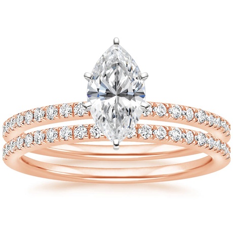 14K Rose Gold Ballad Diamond Bridal Set (1/3 ct. tw.)