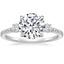 Platinum Lyra Three Stone Diamond Ring (1/4 ct. tw.), smalltop view