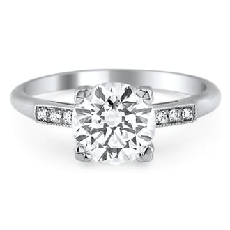 Custom Antique-Inspired Diamond Ring