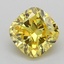 0.50 Ct. Fancy Vivid Yellow Cushion Lab Grown Diamond
