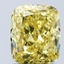 2.05 Ct. Fancy Vivid Yellow Cushion Lab Grown Diamond