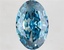 10.73 Ct. Fancy Vivid  Blue Oval Lab Grown Diamond