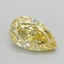 5.02 Ct. Fancy Intense  Yellow Pear Lab Grown Diamond