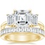 14K Yellow Gold Luxe Rhiannon Diamond Ring (3/4 ct. tw.) with Channel Set Baguette Diamond Ring (1 ct. tw.)