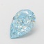 2.08 Ct. Fancy Vivid Greenish Blue Pear Lab Grown Diamond