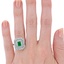 The Tahira Ring, smallzoomed in top view on a hand