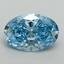 2.04 Ct. Fancy Vivid Blue Oval Lab Grown Diamond