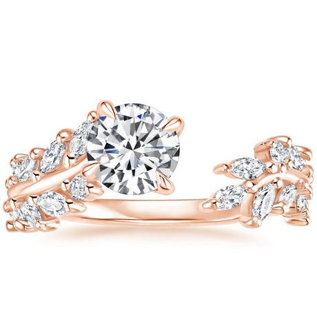 14K Rose Gold Sweeping Ivy Diamond Bridal Set (1 ct. tw.)