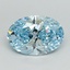 3.20 Ct. Fancy Vivid Blue Oval Lab Grown Diamond