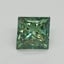 1.01 Ct. Fancy Vivid Pacific Green Princess Lab Grown Diamond