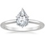 18K White Gold Audrey Perfect Fit 1.4mm Solitaire Ring, smalltop view