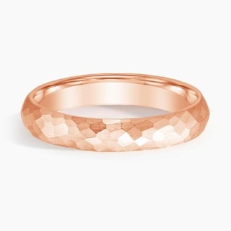 Canyon 4mm Wedding Ring in 14K Rose Gold