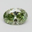 3.06 Ct. Fancy Vivid Green Oval Lab Grown Diamond