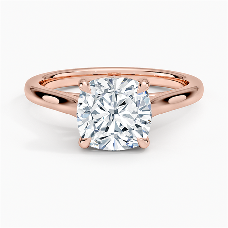 14K Rose Gold 2mm Provence Solitaire Ring