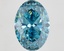 12.33 Ct. Fancy Vivid Blue Oval Lab Grown Diamond
