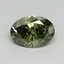 0.56 Ct. Fancy Vivid Green Oval Lab Grown Diamond
