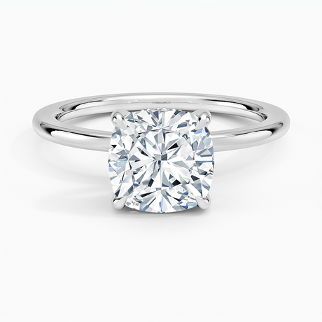 18K White Gold Audrey Perfect Fit Hidden Halo Diamond Ring