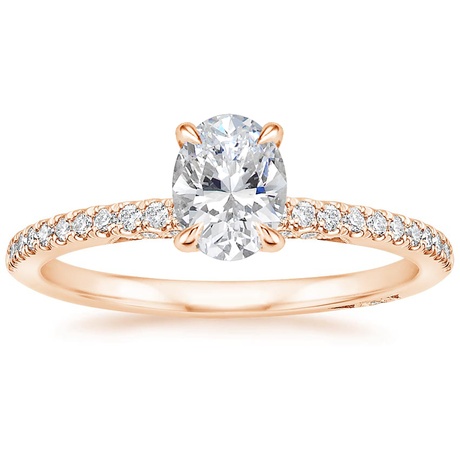 18K Rose Gold Simply Tacori Classic Diamond Bridal Set