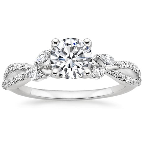 Platinum Luxe Willow Diamond Ring (1/4 ct. tw.) with Luxe Winding Willow Diamond Ring (1/4 ct. tw.)