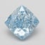 2.05 Ct. Fancy Vivid Blue Cushion Lab Grown Diamond