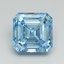 10.43 Ct. Fancy Vivid Blue Asscher Lab Grown Diamond