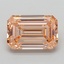 4.53 Ct. Fancy Vivid  Orange Emerald Lab Grown Diamond