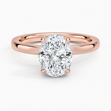 14K Rose Gold Audrey Perfect Fit Hidden Halo 2mm Diamond Ring