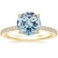 18K Yellow Gold Demi Half Coverage Diamond Ring (1/5 ct. tw.), smalltop view