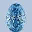 2.16 Ct. Fancy Vivid Blue Oval Lab Grown Diamond