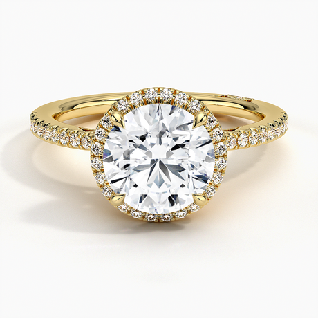 18K Yellow Gold Simply Tacori Cathedral Drape Diamond Ring