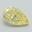 1.36 Ct. Fancy Intense Yellow Pear Lab Grown Diamond