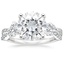 Platinum Luxe Willow Three Stone Diamond Ring (1/2 ct. tw.), smalltop view