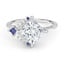 Custom Asymmetrical Cluster Tanzanite Ring