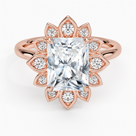 14K Rose Gold Fiore Halo Diamond Ring (1/4 ct. tw.)