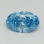 0.59 Ct. Fancy Vivid Blue Oval Lab Grown Diamond