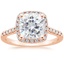 14K Rose Gold Odessa Halo Diamond Ring (1/5 ct. tw.), smalltop view
