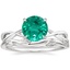 18K White Gold Alya Ring with Winding Willow Ring