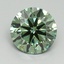 2.99 Ct. Fancy Vivid Green Round Lab Grown Diamond