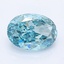 1.1 Ct. Fancy Vivid Greenish Blue Oval Lab Grown Diamond